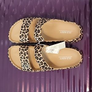 NWT animal print women sandals